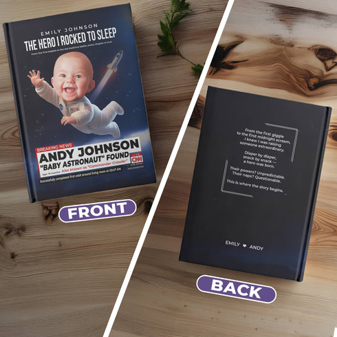 Personalized Baby Astronaut Notebook – Custom Space Journal with Photo & Name for Little Explorer